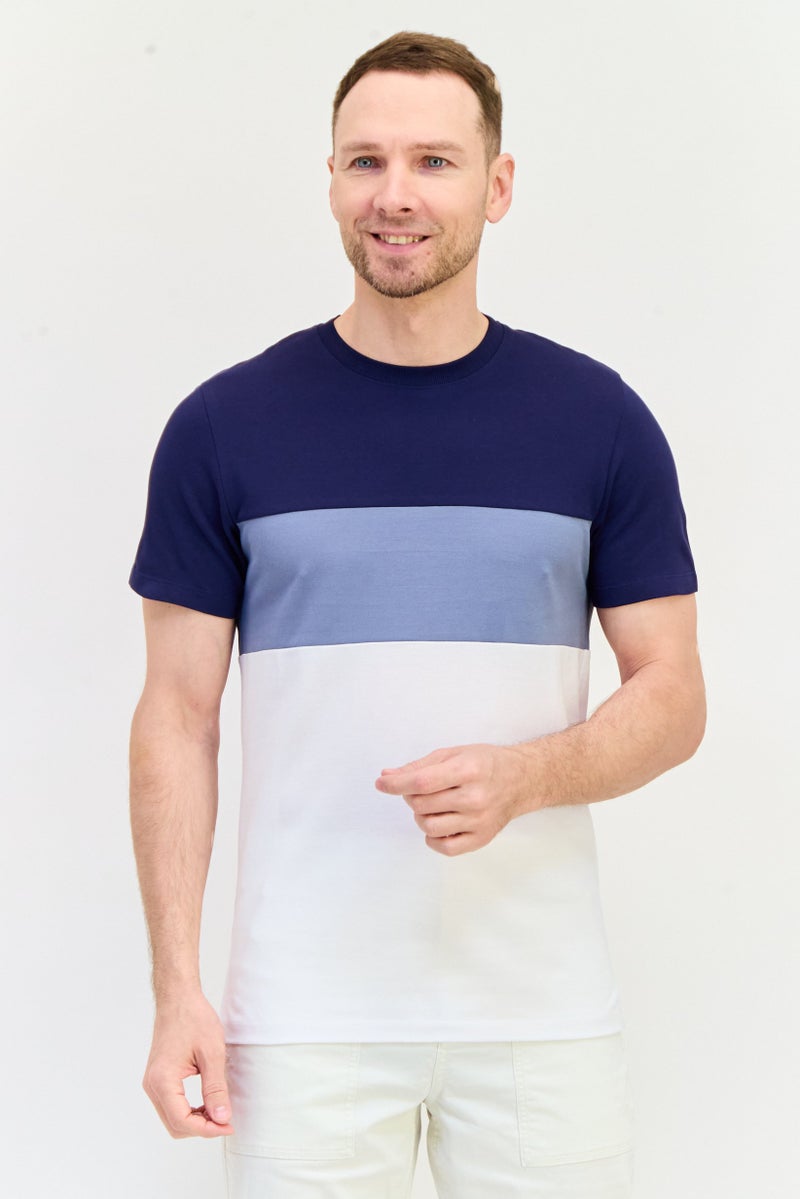 Celio Men Crew Neck Short Sleeves Colorblock T-shirt, Multicolor - Image 1